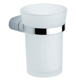 PORTA SPAZZOLINI MODELLO MIDA CROMO METAFORM cm 9 x h. 12.5 x 11.5