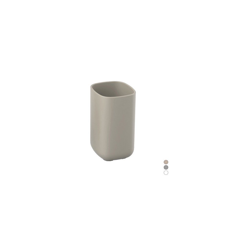 PORTA SPAZZOLINI POD Bianco cm 7 x h.11,5 x 7