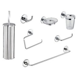 SET ACCESSORI BAGNO WIND BIADESIVO + VITE Cromo