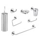 SET ACCESSORI BAGNO WIND BIADESIVO + VITE Cromo