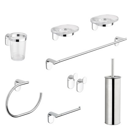 SET ACCESSORI BAGNO 8 PEZZI SERIE ZERO METAFORM Cromo
