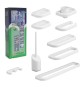 KIT ACCESSORI BAGNO SERIE LUCA MOD.NEW 9 PZ Bianco