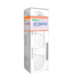 SET ACCESSORI BAGNO 8 PEZZI SERIE ALLEGRA Bianco