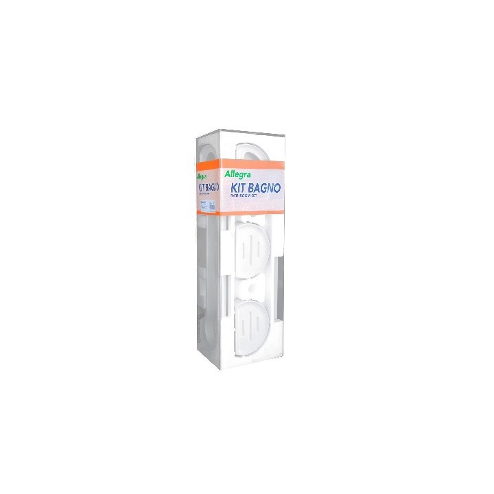 SET ACCESSORI BAGNO 8 PEZZI SERIE ALLEGRA Bianco
