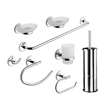 SET ACCESSORI BAGNO 8 PEZZI SERIE OTTO/ONE -