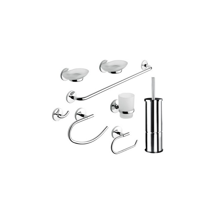 SET ACCESSORI BAGNO 8 PEZZI SERIE OTTO/ONE -