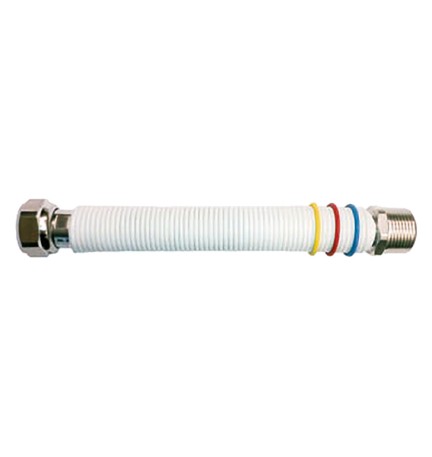 FLESSIBILE ESTENSIBILE RIVESTITO PER GAS / ACQUA SANITARIA MF 1/2' - da 100 a 200 mm - DN15