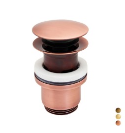 PILETTA CLICK CLACK 1"1/4 TONDA CON TROPPO PIENO 1"1/4 Bronzata