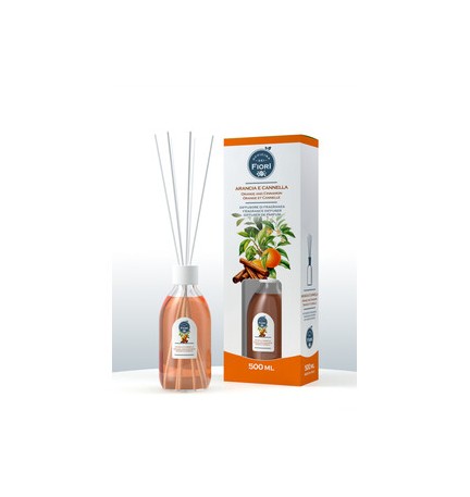 DIFFUSORE OFFICINA DEI FIORI 500ML ARANCIA E CANN