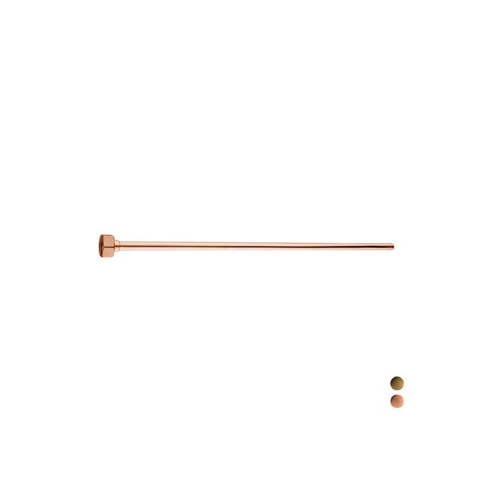 TUBO D. 10 CON CARTELLA E CALOTTA G 1/2" Bronzato