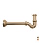 SIFONE AD S TAPPO LATERALE SENZA PILETTA 1" 1" Bronzato