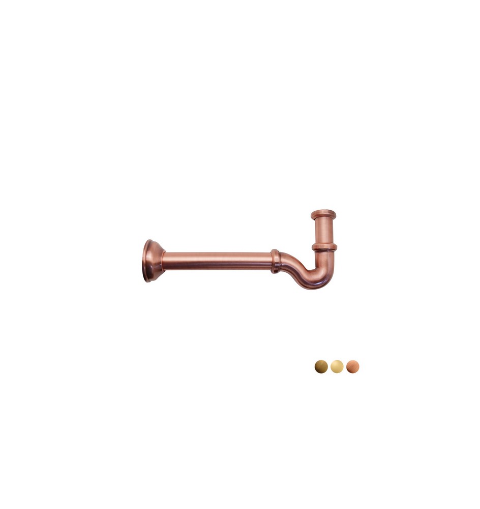 SIFONE A S TAPPO LATERALE SENZA PILETTA 1"1/4 1"1/4 Dorato