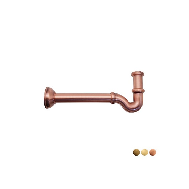 SIFONE A S TAPPO LATERALE SENZA PILETTA 1"1/4 1"1/4 Ramato