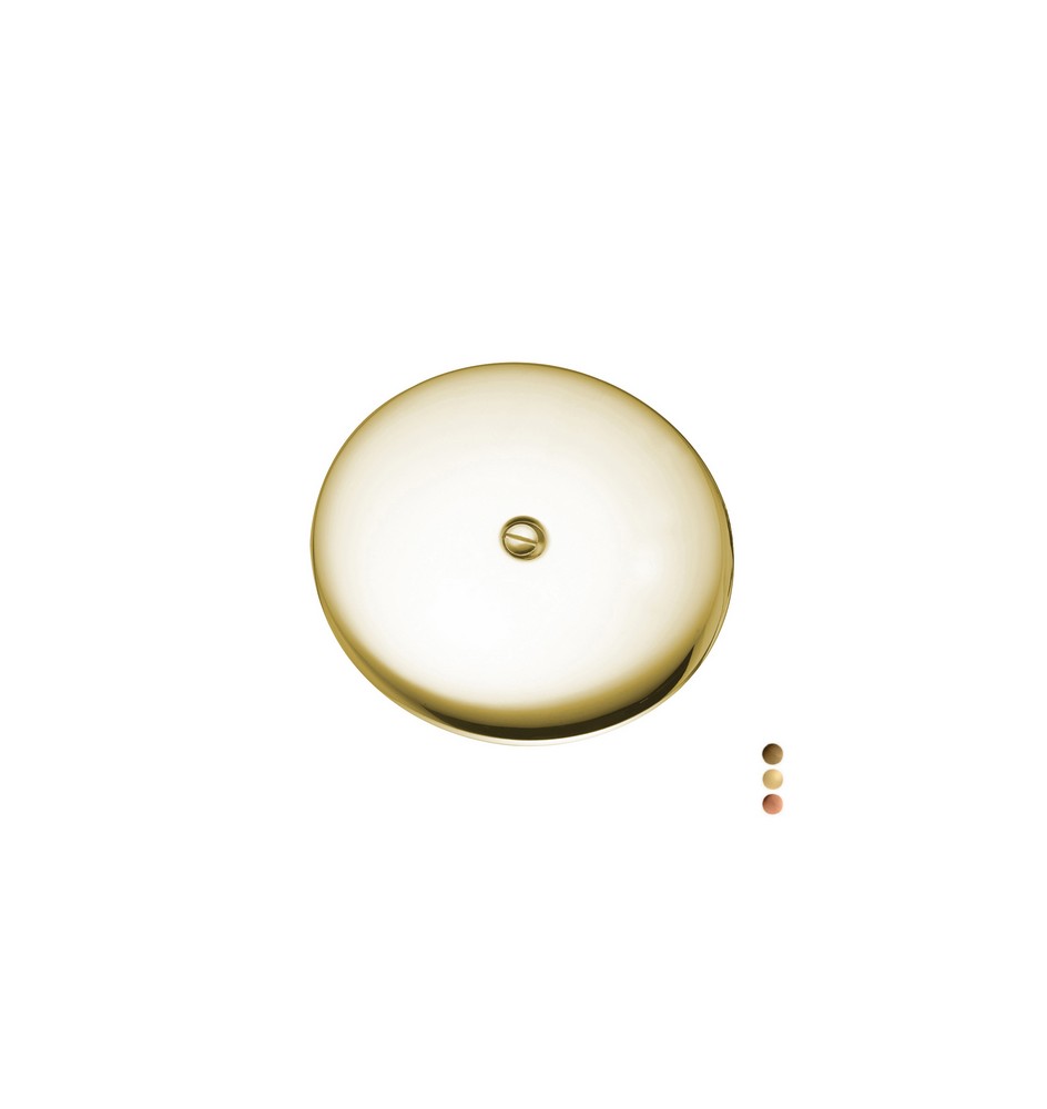 PIASTRA PAVIMENTO IN OTTONE Diam. 150 - Bronzata