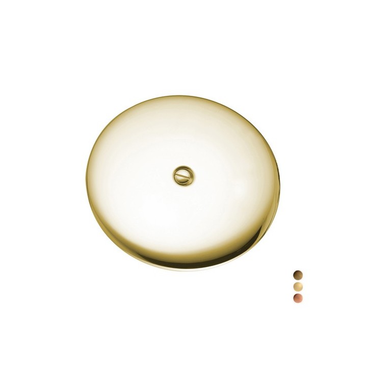 PIASTRA PAVIMENTO IN OTTONE Diam. 150 - Dorata