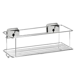 CESTELLO PER DOCCIA RIPIANO SINGOLO SERIE 'GRIP' cm 26 x 11,3 x h.12