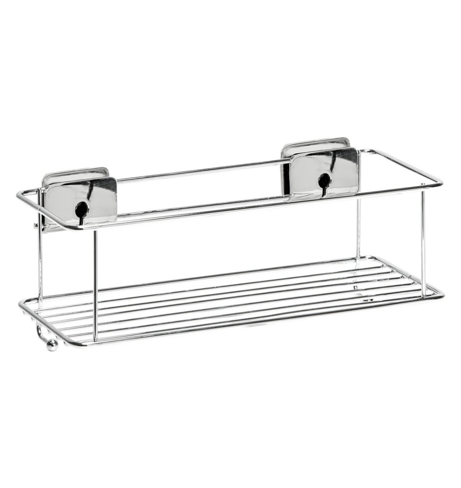 CESTELLO PER DOCCIA RIPIANO SINGOLO SERIE 'GRIP' cm 26 x 11,3 x h.12