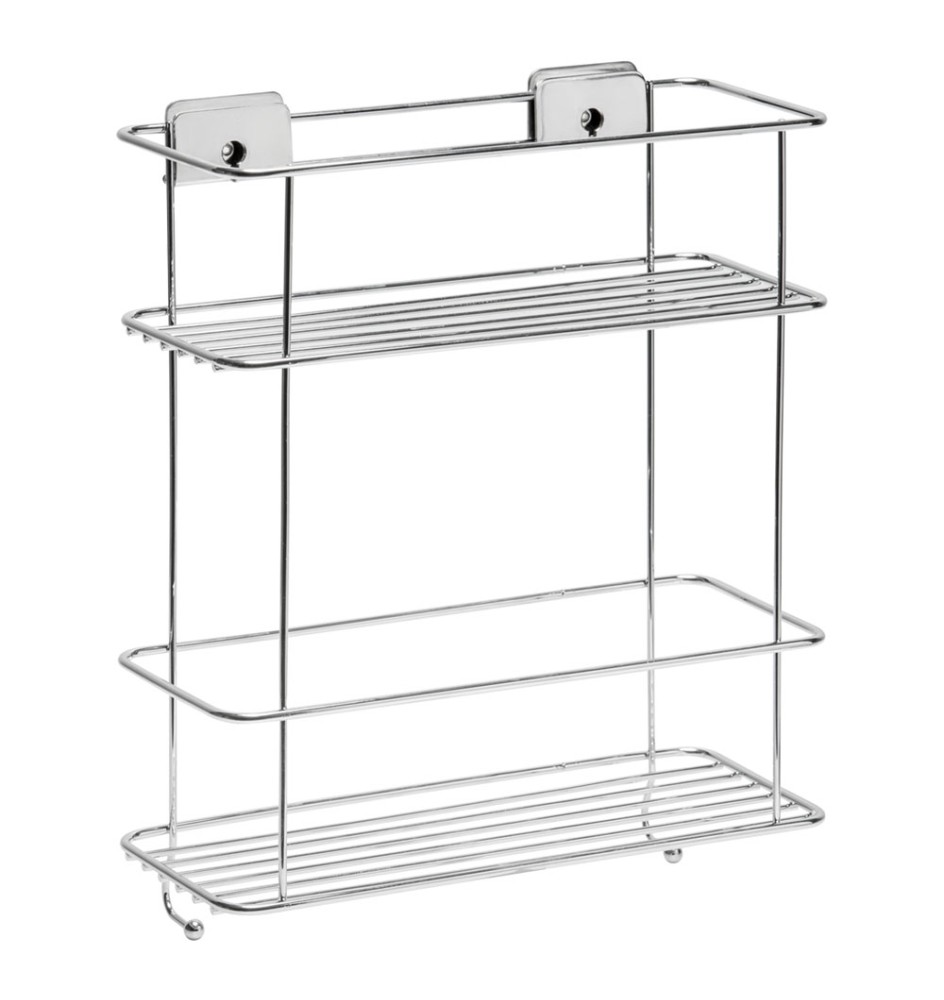 CESTELLO PER DOCCIA RIPIANO DOPPIO SERIE 'GRIP' cm 26 x 11,3 x h.32
