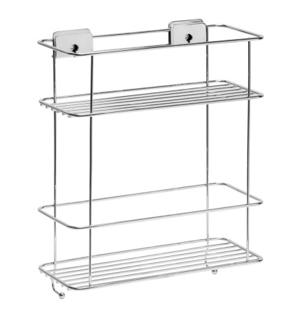 CESTELLO PER DOCCIA RIPIANO DOPPIO SERIE 'GRIP' cm 26 x 11,3 x h.32