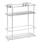 CESTELLO PER DOCCIA RIPIANO DOPPIO SERIE 'GRIP' cm 26 x 11,3 x h.32