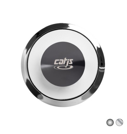 PULSANTE CATIS PER ECOSTOP Bianco-Cromo