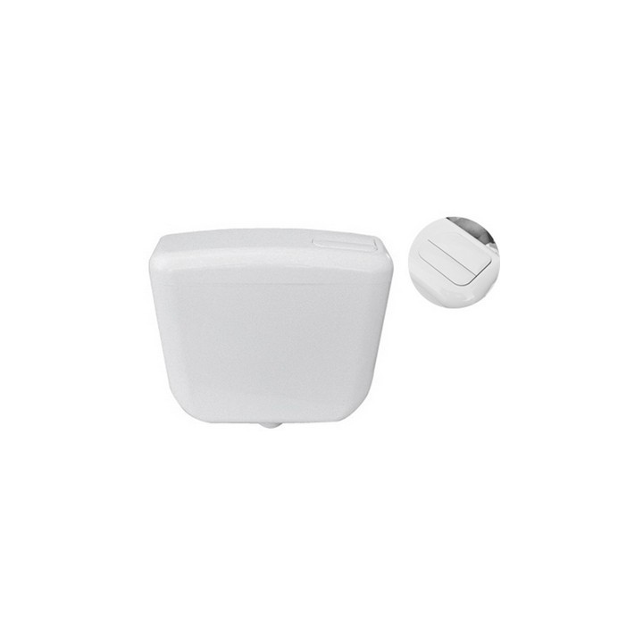 CASSETTA SCARICO DIANFLEX A ZAINO CON DOPPIO PULSANTE ECO Bianca. 3-6 lt