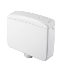 CASSETTA DI SCARICO IN PVC A ZAINO MOD. GOCCIA Bianca