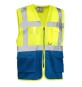 GILET ALTA VISIBILIT GIALLO/BLU LASER TG. XXL
