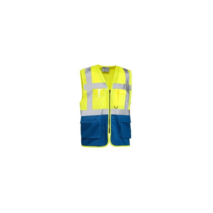 GILET ALTA VISIBILIT GIALLO/BLU LASER TG. 3XL