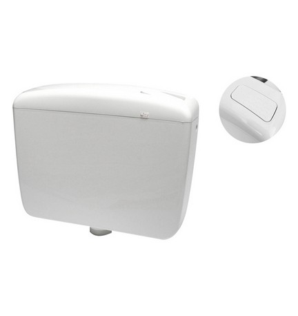 CASSETTA DI SCARICO PLUS 1 A ZAINO TASTO STOP Bianca