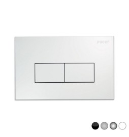 PLACCA PER CASSETTA INCASSO PUCCI ECO 2 PULSANTI LINEA MOD.2014 Nera Lucida