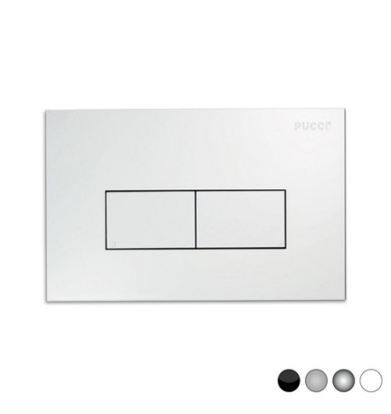 PLACCA PER CASSETTA INCASSO PUCCI ECO 2 PULSANTI LINEA MOD.2014 Nera Lucida