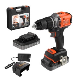 TRAPANO AVVITATORE A BATTERIA CON PERCUSSIONE 'BLD683D2XK-QW' 18V - 2,0 ah Litio