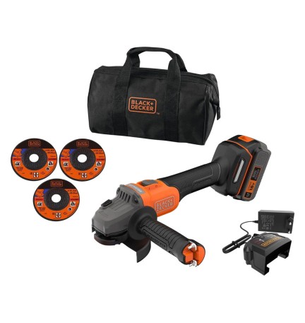 SMERIGLIATRICE ANGOLARE A BATTERIA 'BCG6L8F1S-QW' 18V 4 Ah Litio - 115 mm