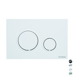 PLACCA DOPPIO SCARICO VELA Nero opaco anello cromo lucido
