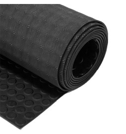 TAPPETO A BOLLE IN GOMMA mt. 1,2 x 10 - colore nero