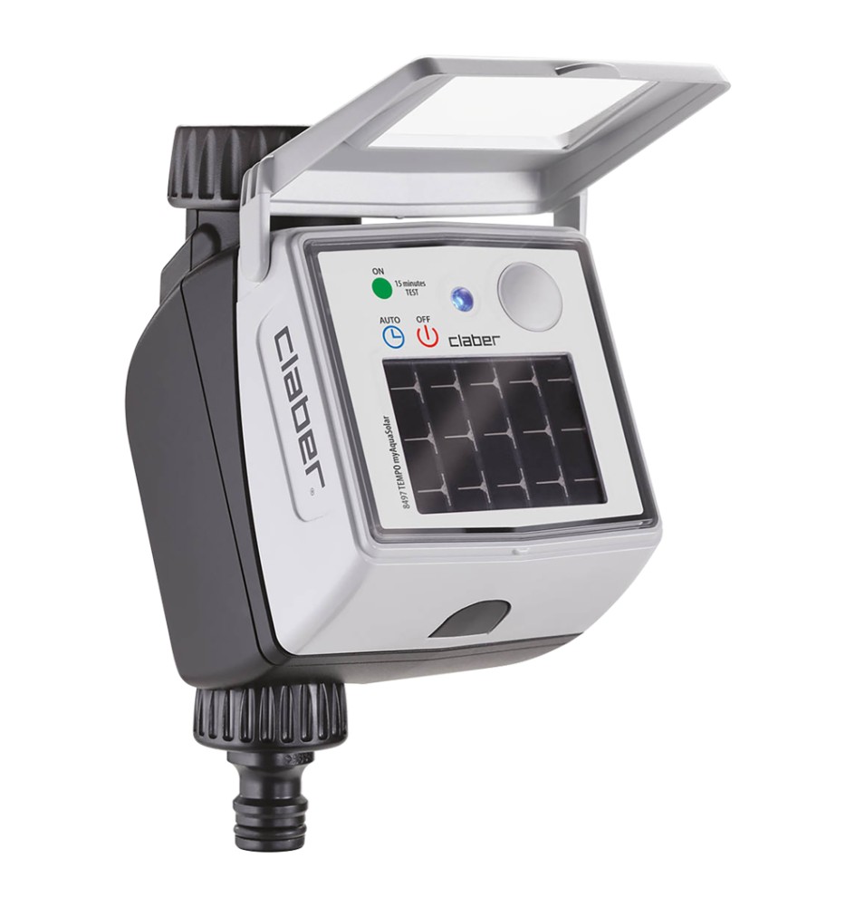 CENTRALINA PER IRRIGAZIONE DA RUBINETTO 'TEMPO MYACQUASOLAR' Art. 8497 - 2 programmi al giorno