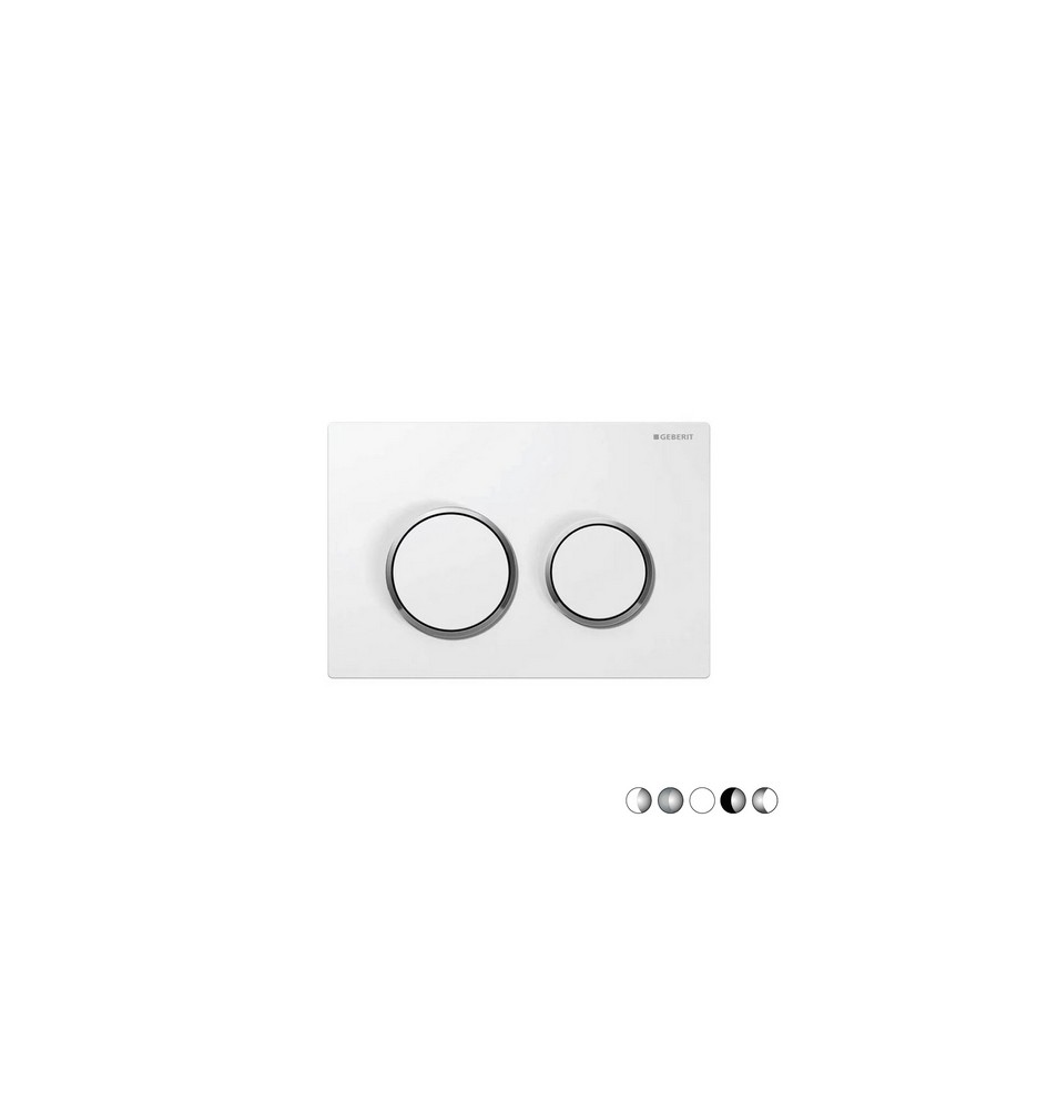 PLACCA DI COMANDO 2 TASTI OMEGA 20 Bianco Anelli Cromo