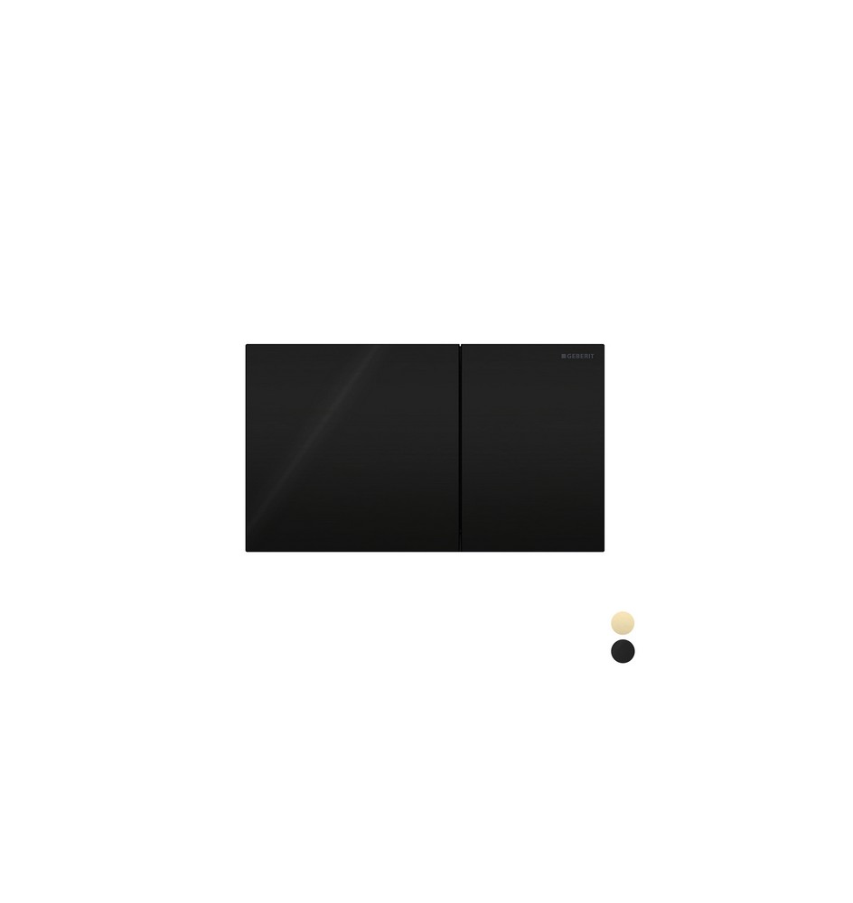 PLACCA DI COPERTURA 2 TASTI SIGMA 70 2023 GEBERIT Vetro Nero
