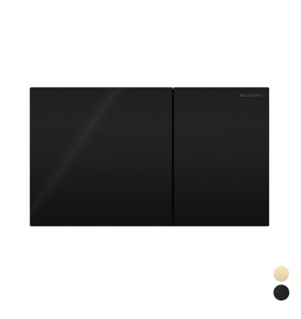 PLACCA DI COPERTURA 2 TASTI SIGMA 70 2023 GEBERIT Vetro Nero