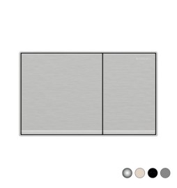 PLACCA DI COPERTURA 2 TASTI SIGMA 60 Cromo spazzolato