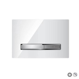 PLACCA DI COPERTURA 2 TASTI SIGMA 50 NEW GEBERIT Bianca - tasti cromati