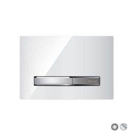 PLACCA DI COPERTURA 2 TASTI SIGMA 50 NEW GEBERIT Bianca - tasti cromati