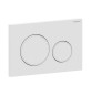 PLACCA DI COPERTURA 2 TASTI SIGMA 20 GEBERIT Nera opaca - bordi tasti cromo