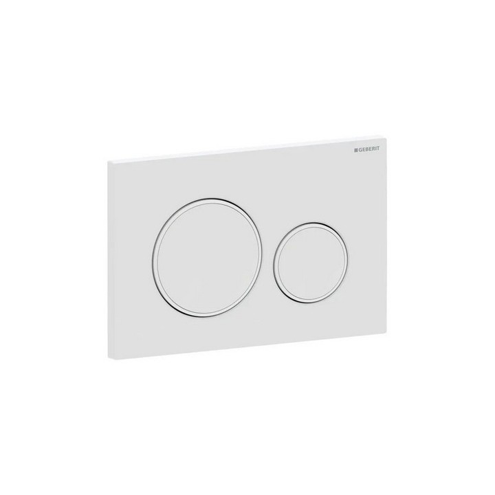 PLACCA DI COPERTURA 2 TASTI SIGMA 20 GEBERIT Nera - bordi tasti nero opaco