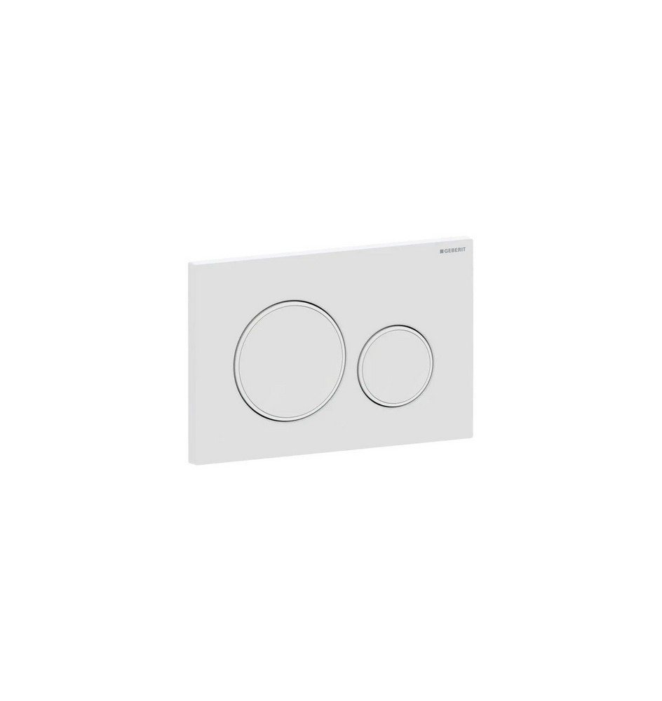PLACCA DI COPERTURA 2 TASTI SIGMA 20 GEBERIT Bianca - bordi tasti Dorati