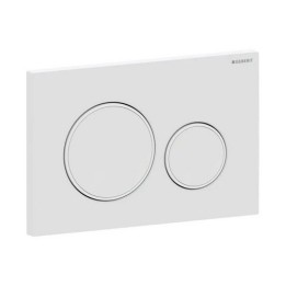 PLACCA DI COPERTURA 2 TASTI SIGMA 20 GEBERIT Nera - bordi tasti Cromati
