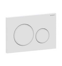 PLACCA DI COPERTURA 2 TASTI SIGMA 20 GEBERIT Nera - bordi tasti Cromati