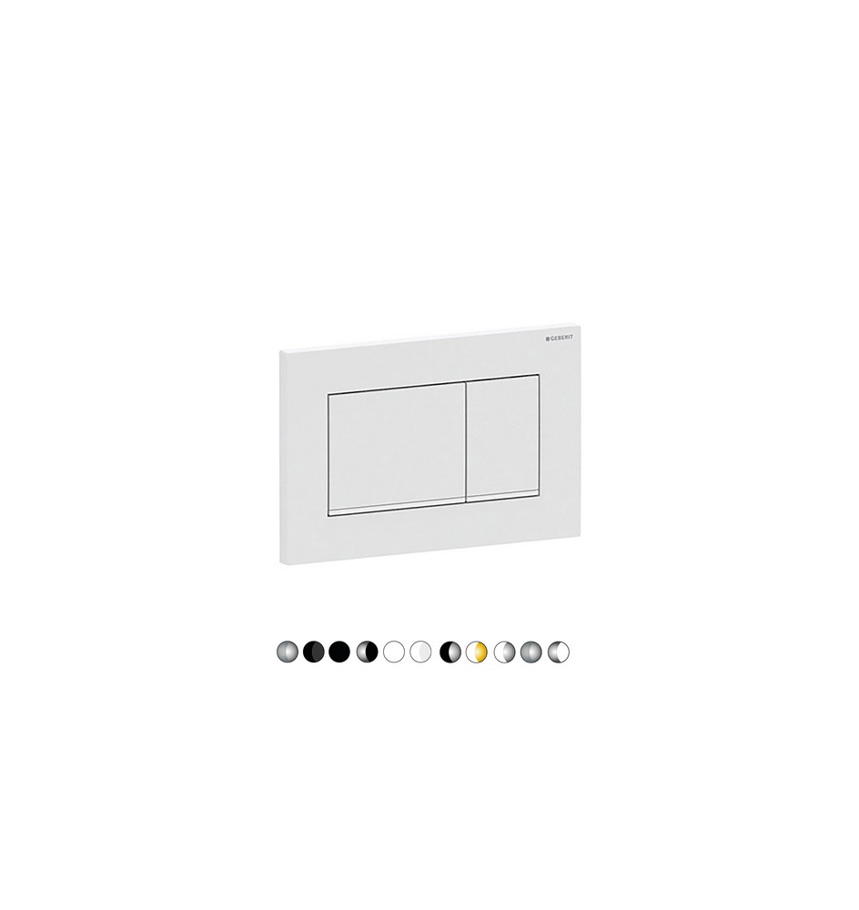 PLACCA DI COPERTURA 2 TASTI "SIGMA 30" GEBERIT Bianco Opa./bordo inf. Bianco