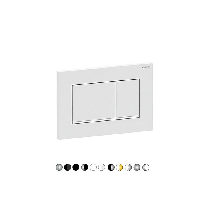 PLACCA DI COPERTURA 2 TASTI "SIGMA 30" GEBERIT Cromo-Luc/bordo inf. satinato